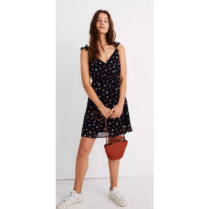 Madewell Navy Floral Casual Dress Sz 6 Womens